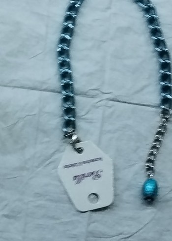 Parlak Turkuaz Zincir Detaylı Kadın El Zinciri özel tasarım - Görsel 4