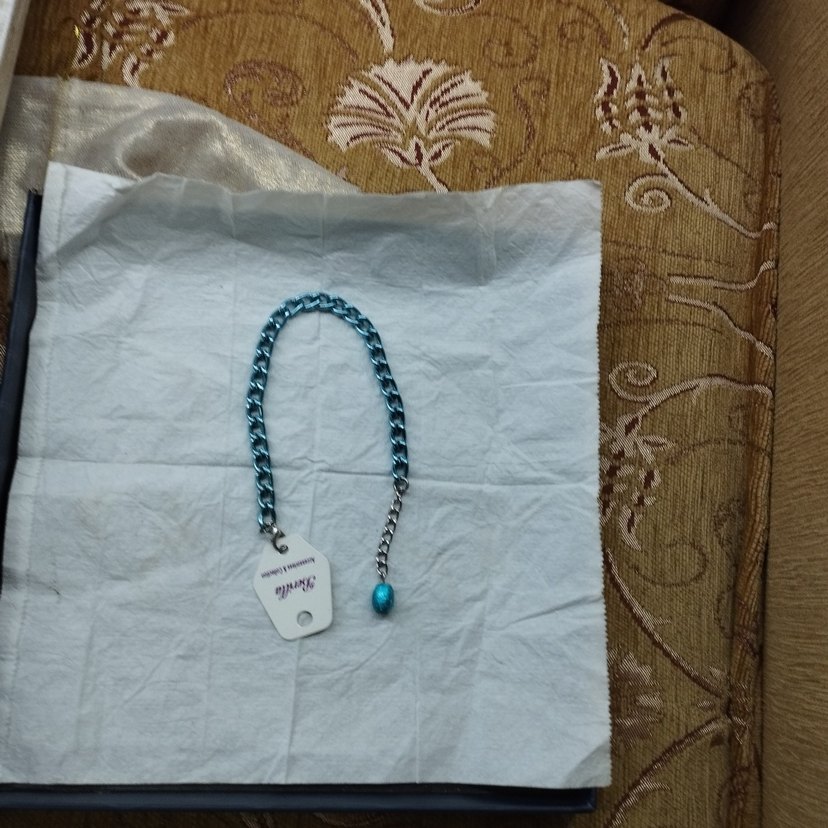 Parlak Turkuaz Zincir Detaylı Kadın El Zinciri özel tasarım - Görsel 3