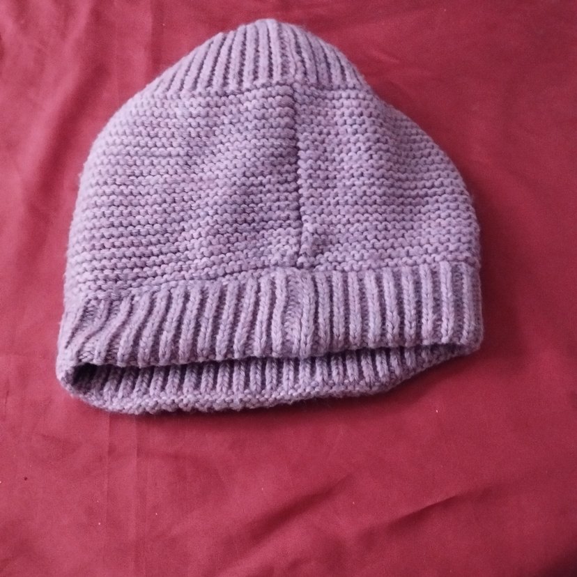 Kadın lila Örgü Triko Bere - Görsel 4