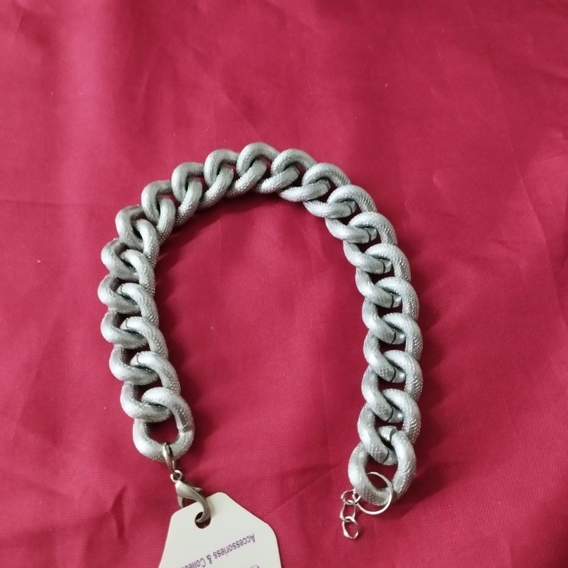 Gri Zincir Detaylı Midi bileklik - Görsel 3