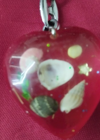 Boncuklu Renkli Kalp Anahtarlık - Görsel 3