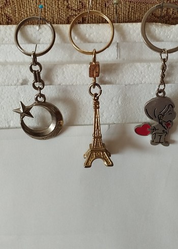 Bohem Paris Eyfel Kulesi ay yıldız ve bebek Anahtarlık - Görsel 3