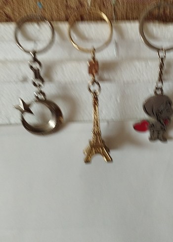 Bohem Paris Eyfel Kulesi ay yıldız ve bebek Anahtarlık - Görsel 4