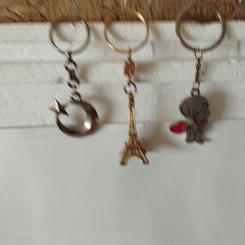 Bohem Paris Eyfel Kulesi ay yıldız ve bebek Anahtarlık - Görsel 4