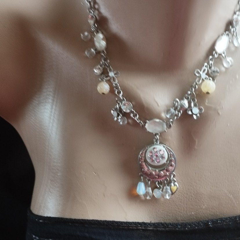 darı Çiçek Desenli Boncuklu Bohem Kolye özel tasarım tek ürün - Görsel 2