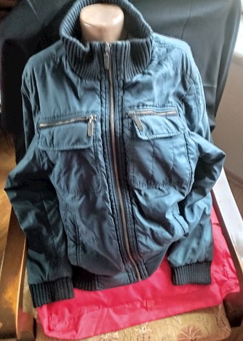 Gri Fermuarlı Erkek yağmurluk - Görsel 2