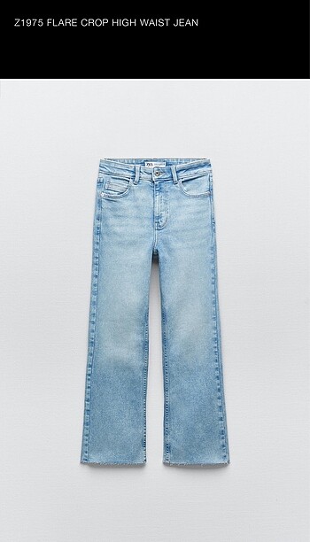 xs Beden Zara Kısa Paça Flare ispanyol paça jean pantolon Z1975 8228/032