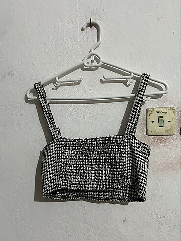 s Beden siyah Renk h&m askıları kemerli mini üst crop top büstiyer askılı bralet mi