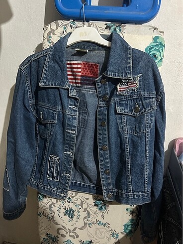 mavi amerika kot ceket vintage 2k2 bohem lacivert oversize