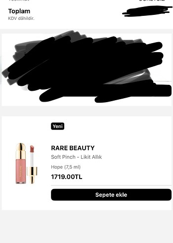  Beden Orijinal rare beauty allık Hope rengi