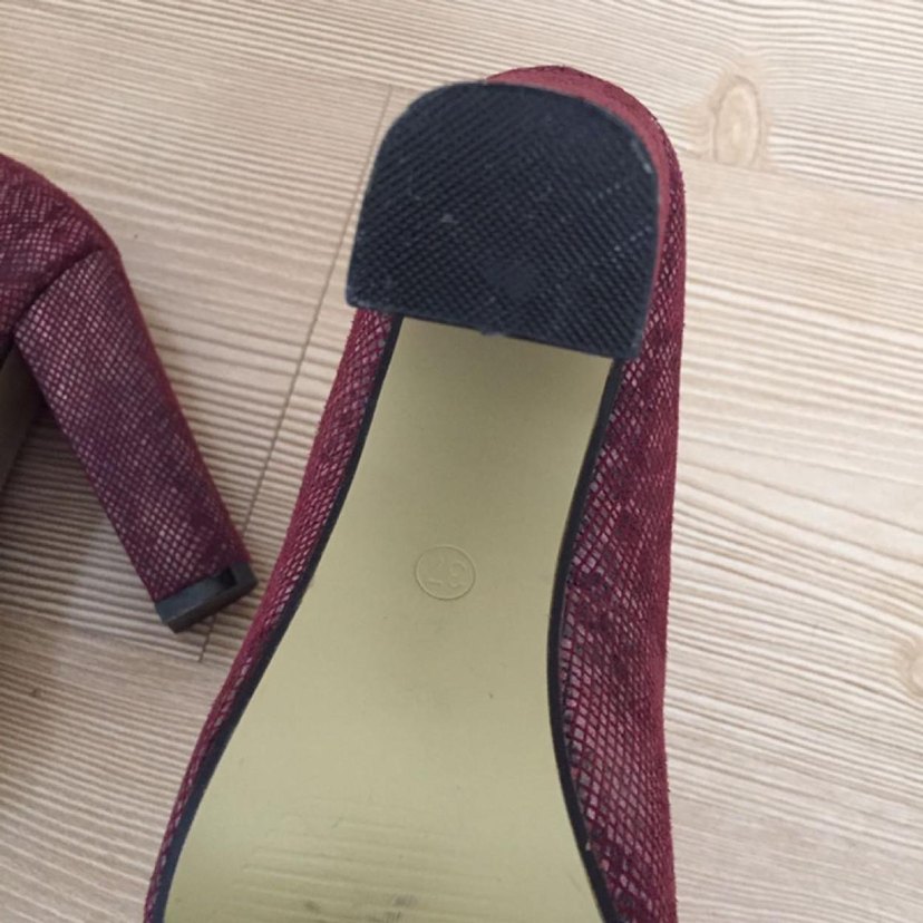 Bordo Topuklu Ayakkabı — görsel 4/5
