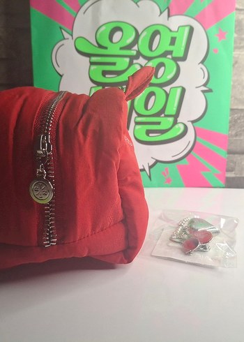 Kırmızı Tırtır çanta+ anahtarlık - Görsel 5