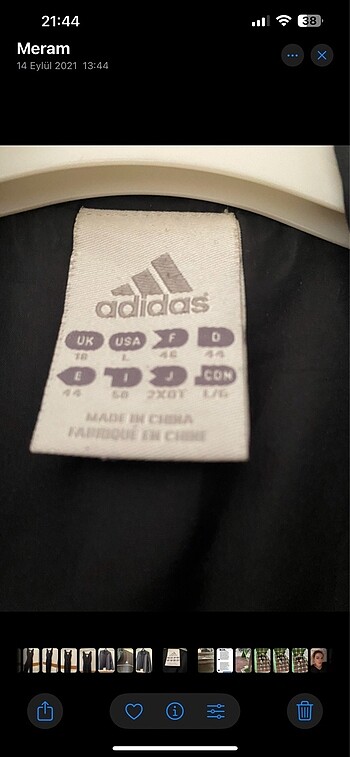xl Beden siyah Renk Orjinal adidas eşofman üstü