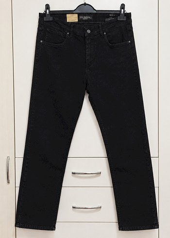 Diğer Siyah Duz Kesim Denim Jean