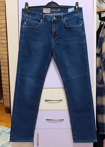 Diğer Koyu Mavi Denim Jean