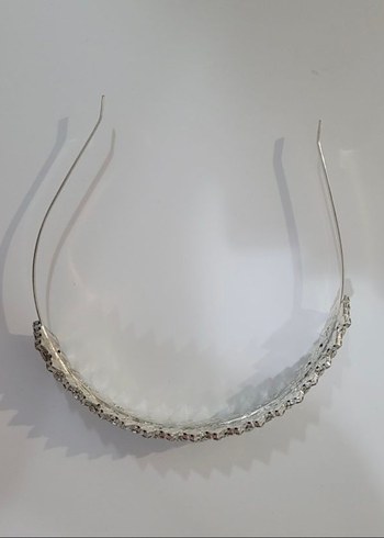 Pul İşlemeli Gri Beyaz Taç - Görsel 4