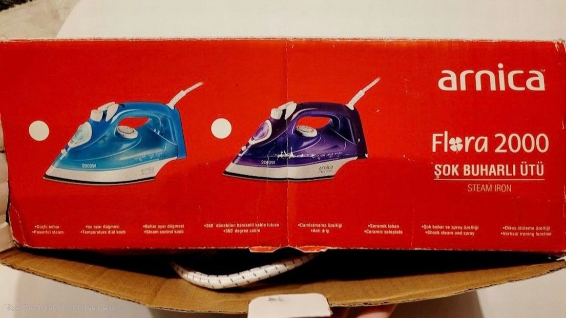 Arnica flora  2000W şok buharlı Elektrikli Ütü - Görsel 2