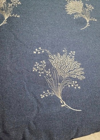 Nakışlı Lacivert Yatak Örtüsü - Görsel 5