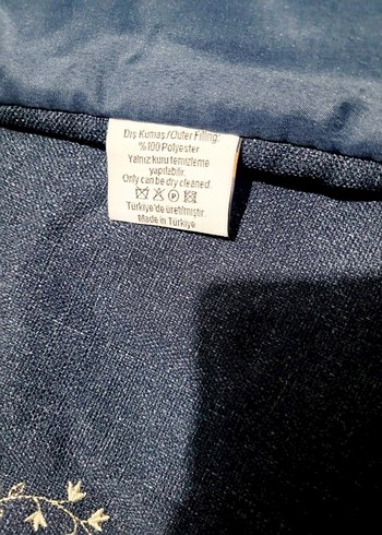 Nakışlı Lacivert Yatak Örtüsü - Görsel 6