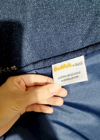 Nakışlı Lacivert Yatak Örtüsü - Görsel 7