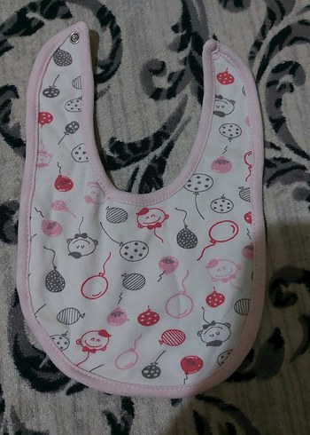 Baskılı Pembe Bebek Önlüğü - Görsel 2