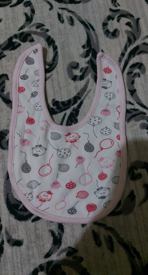 Baskılı Pembe Bebek Önlüğü - Görsel 2