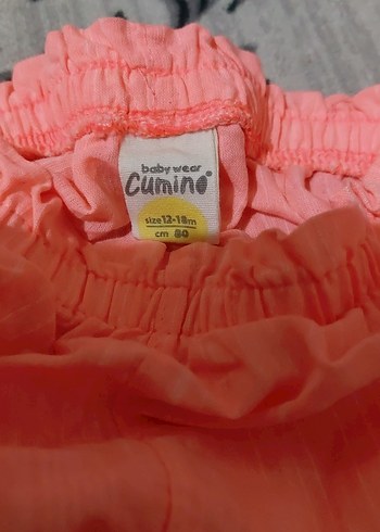 Kız Çocuk Pembe Keten Fırfırlı Şort - Görsel 2