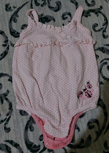 Pembe Fırfırlı Askılı Bebek Body - Görsel 2