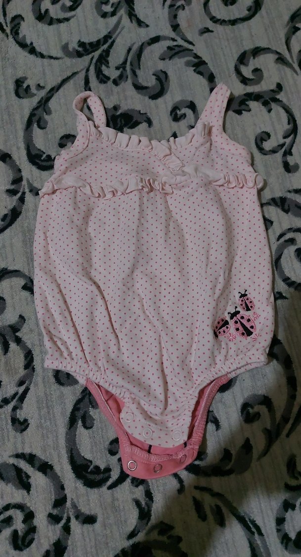 Pembe Fırfırlı Askılı Bebek Body - Görsel 2