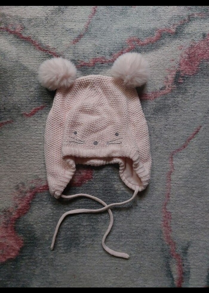 Kız çocuk şapka bere - Görsel 3