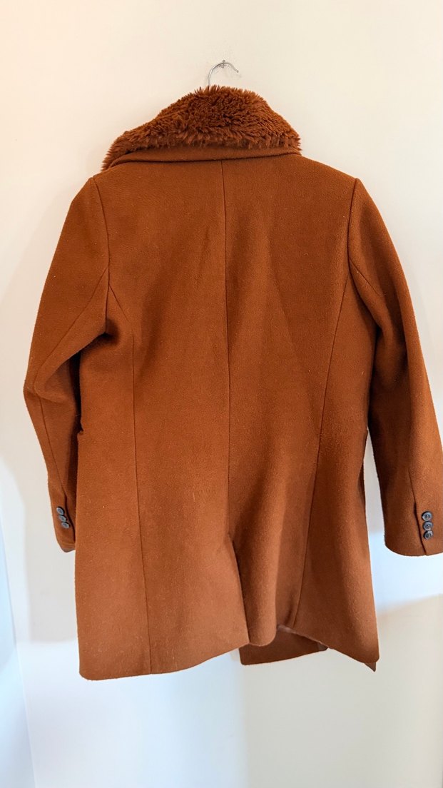 Koton Kürk Yakalı Taba Kaşe Kaban M/38 — görsel 9/13