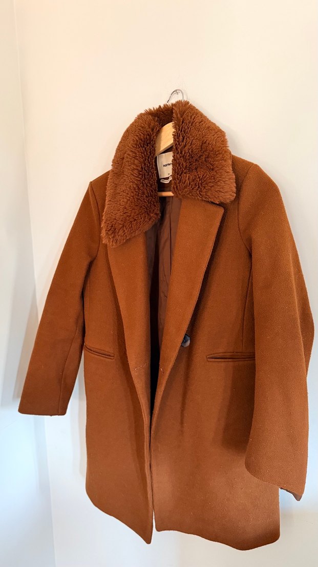 Koton Kürk Yakalı Taba Kaşe Kaban M/38 — görsel 4/13