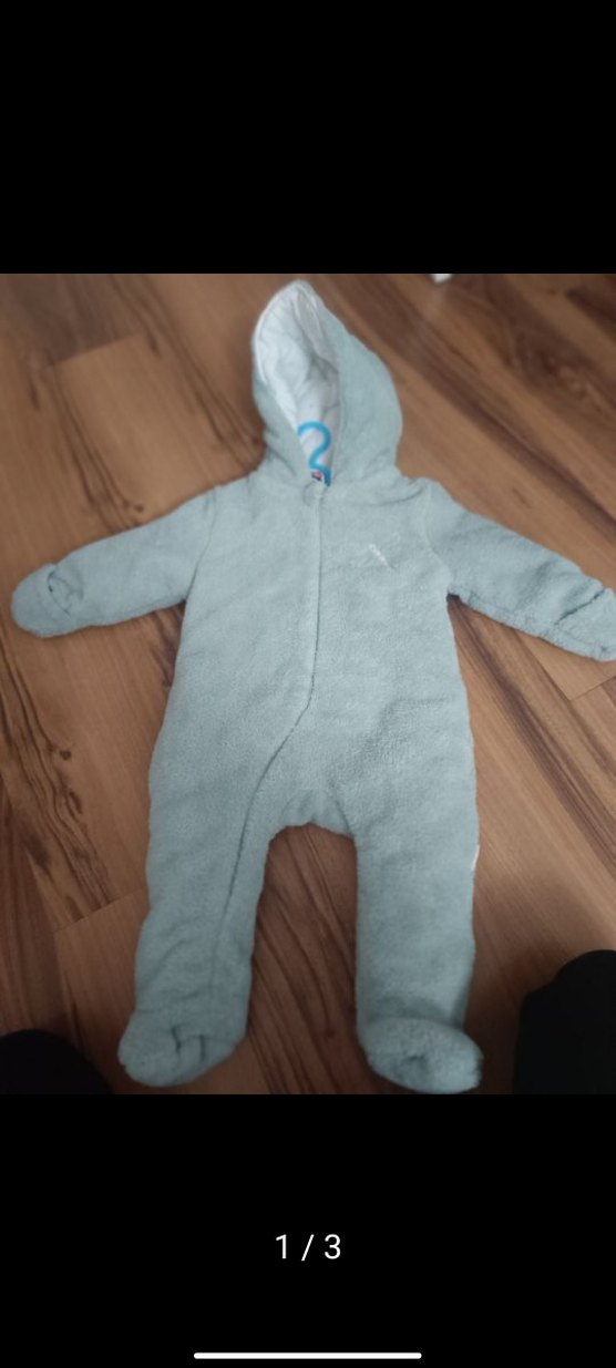 Gri Örgü Bebek Tulumu - Görsel 2