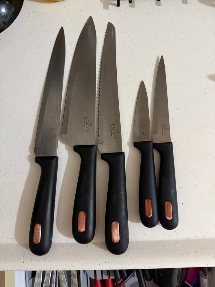 Karaca Overcut Siyah Bıçak Seti - Görsel 3