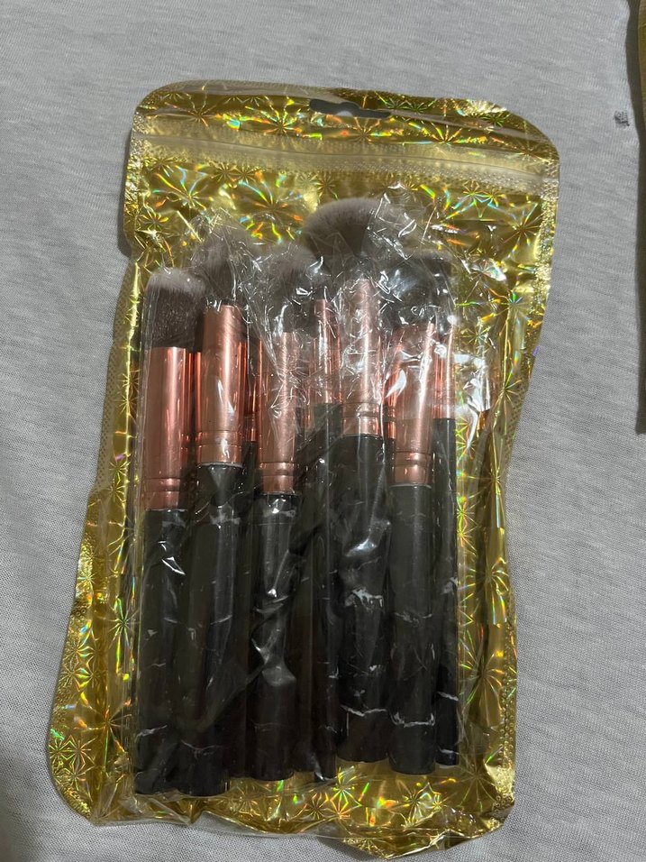 Siyah Mermer Makyaj Fırça Seti - Görsel 2