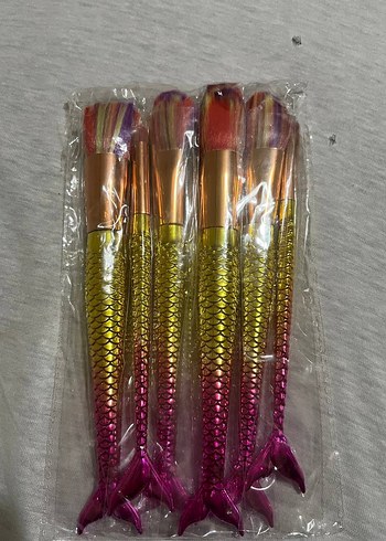 Renkli Denizkızı Makyaj Fırça Seti - Görsel 2