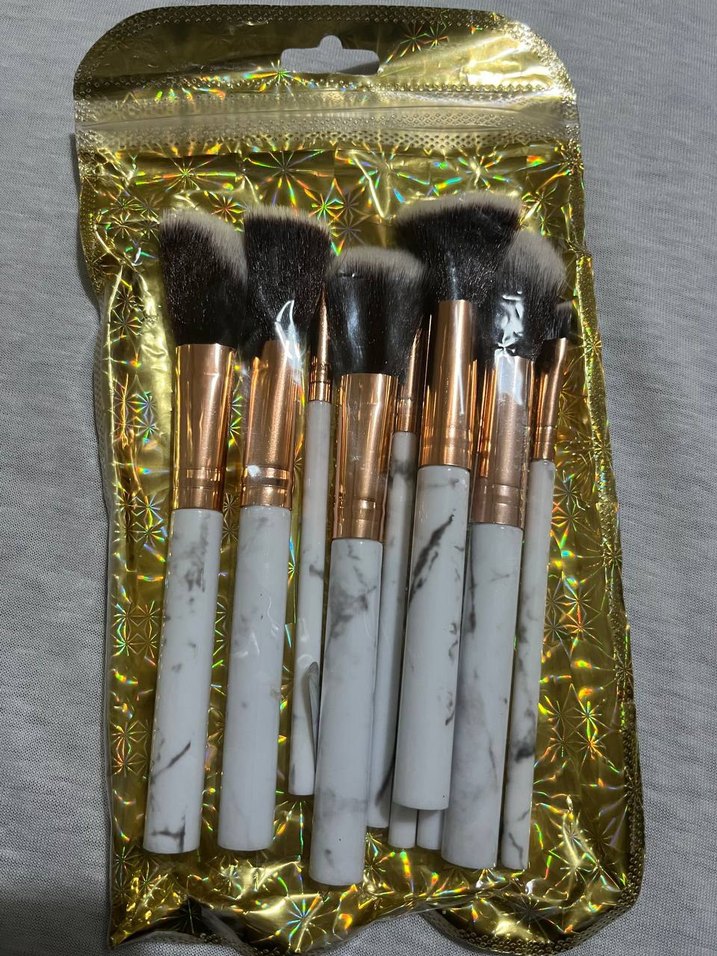 Mermer Desen Makyaj Fırça Seti - Görsel 2