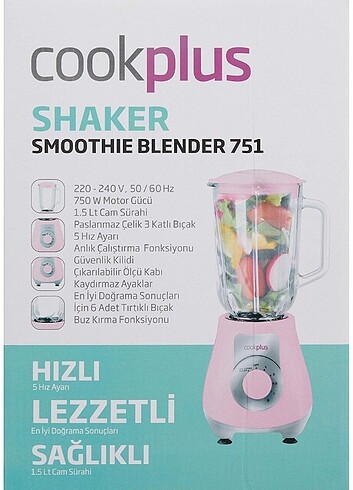  Beden Renk Smoothie Blender (Shaker) Pembe 