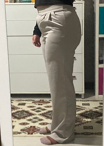 Diğer Bej Midi Kadın Kumaş Pantolon