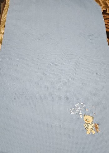 Nakışlı Mavi  Bebek Battaniyesi - Görsel 2