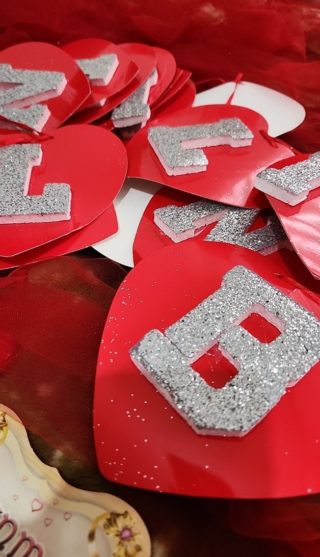 Kırmızı Kalp ve benimle evlenirmisin? Yazılı Parti Süsleri - Görsel 3