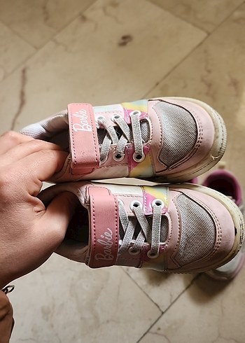 2 adet Kız Çocuk Pembe Bağcıklı Spor Ayakkabı - Görsel 2