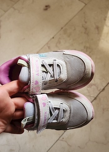 2 adet Kız Çocuk Pembe Bağcıklı Spor Ayakkabı - Görsel 5