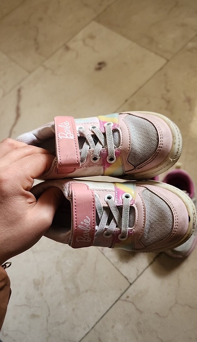 2 adet Kız Çocuk Pembe Bağcıklı Spor Ayakkabı - Görsel 2