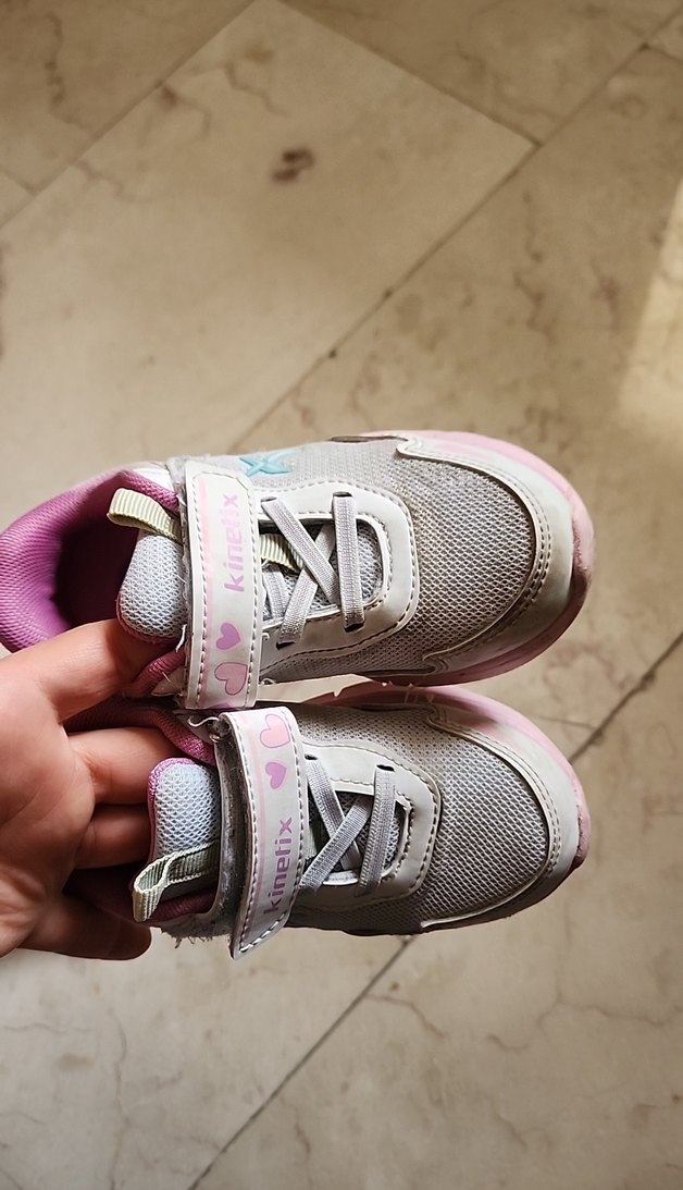 2 adet Kız Çocuk Pembe Bağcıklı Spor Ayakkabı - Görsel 5