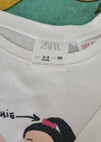 Kız Çocuk Beyaz Baskılı Tişört - Görsel 4