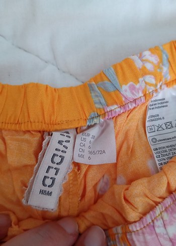 Turuncu Bohem püsküllü Mini Şort - Görsel 4