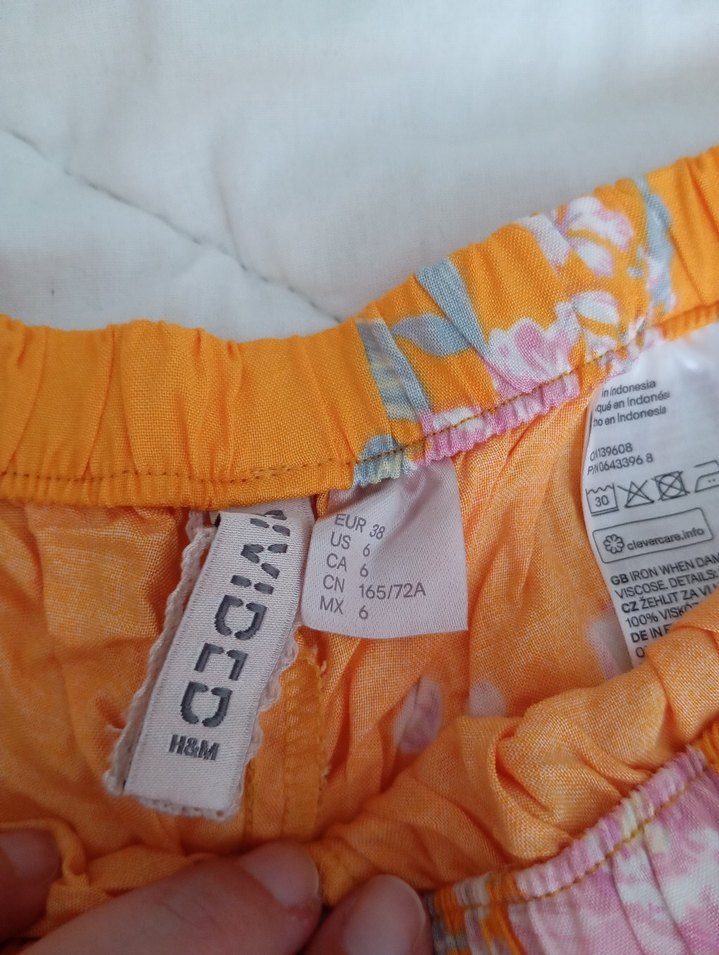 Turuncu Bohem püsküllü Mini Şort - Görsel 4