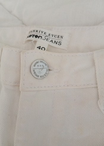 Koton Beyaz Mini Kadın Kot Şort - Görsel 5