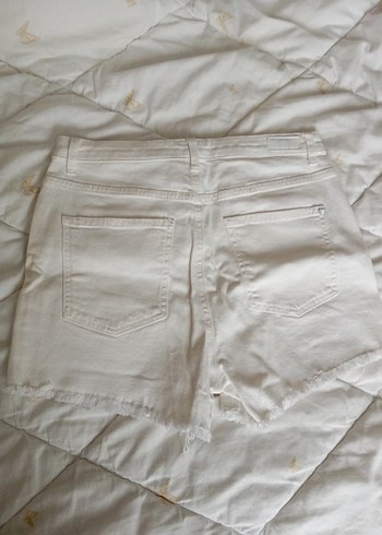 Koton Beyaz Mini Kadın Kot Şort - Görsel 6